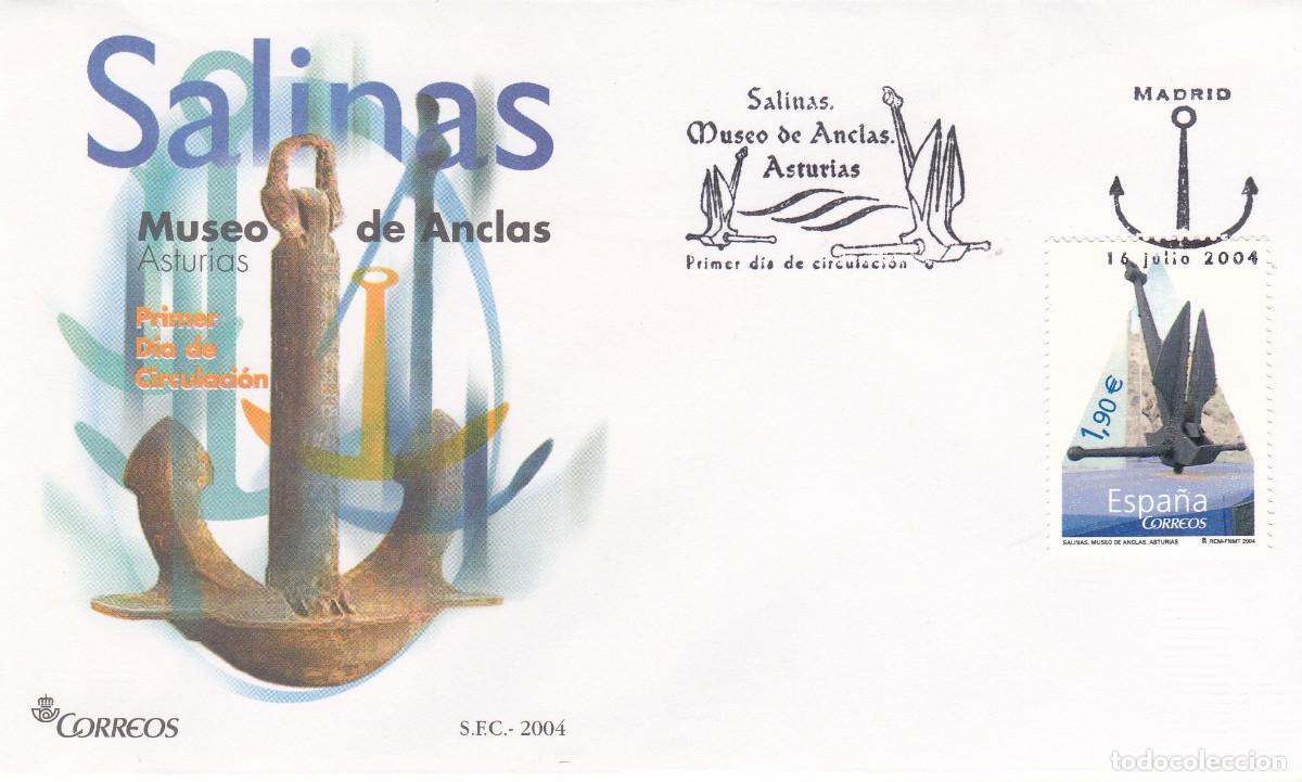 Sellos: SPD - PRIMER D&Iacute;A - 2004 SALINAS - MUSEO DE ANCLAS PHILIPPE COUSTEAU NUM. 4101