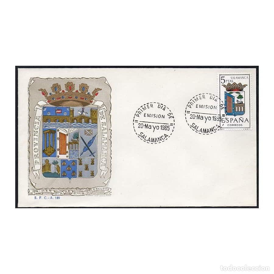 Sellos: Espa&ntilde;a 1965 [FDC] Escudos de Capitales: Salamanca (N)