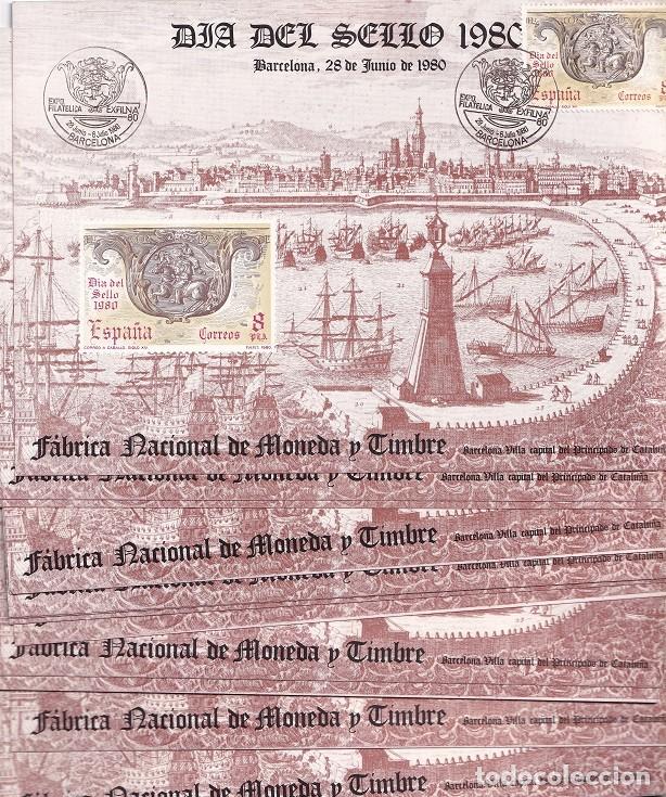 Timbres: D&iacute;a del Sello 1980 - Exfilna 80 Barcelona / + 50 Hojas - Lote ideal para reventa &middot; Muy muy comercial