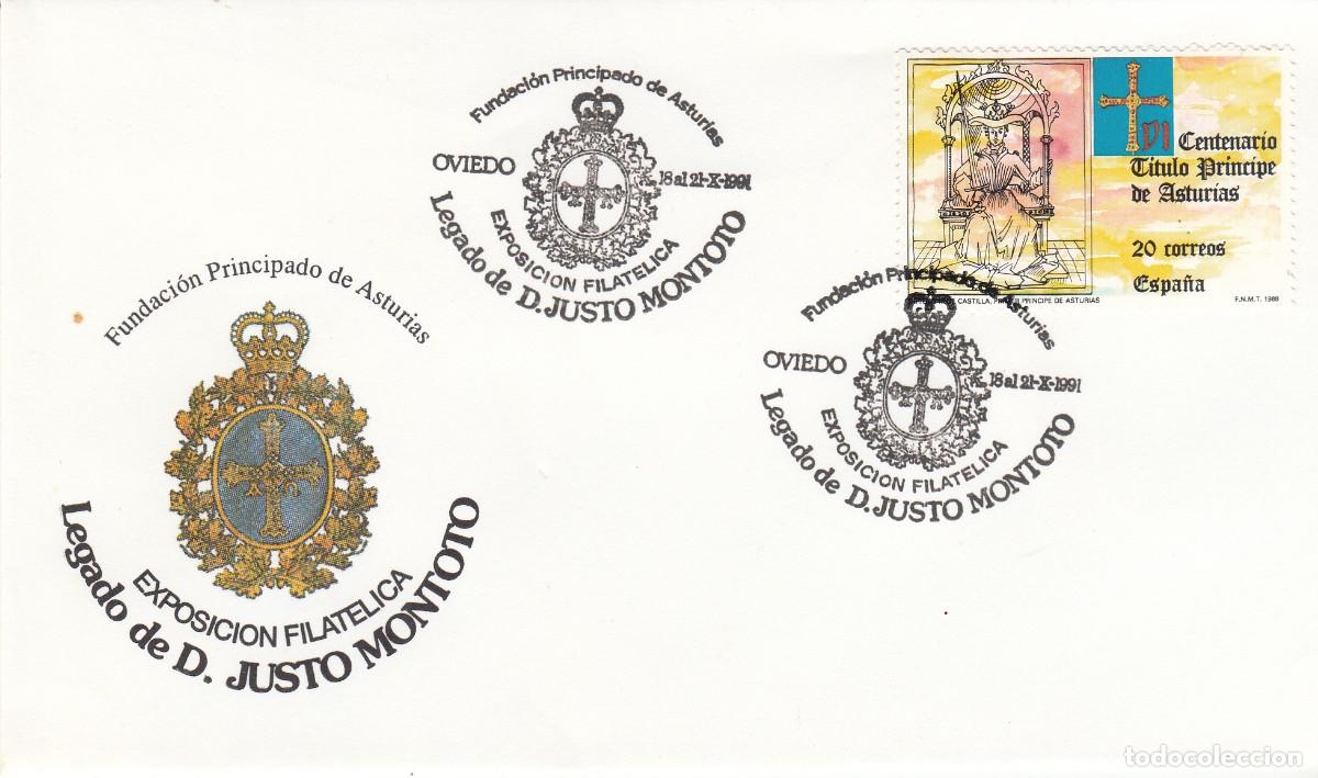 Sellos: MATASELLOS FUNDACION PRINCIPE ASTURIAS LEGADO JUSTO MONTORO - OVIEDO 1991