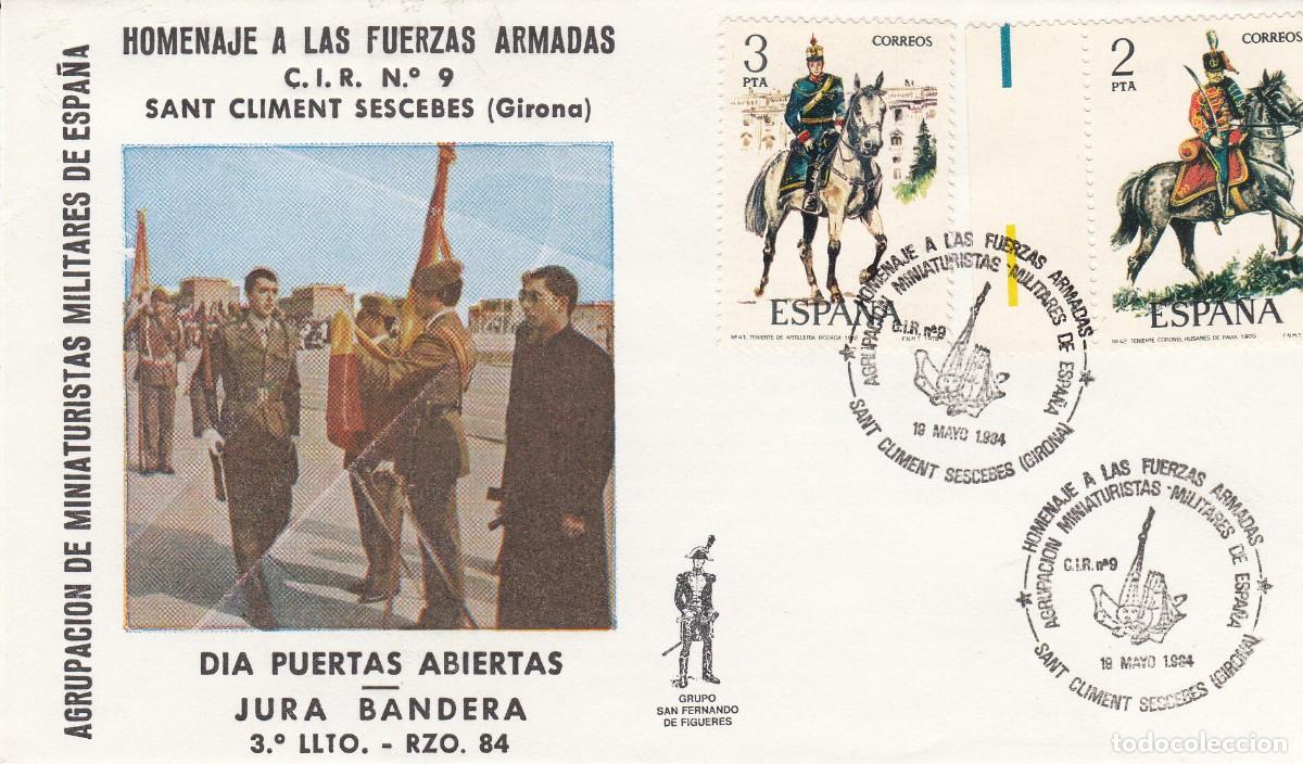 Timbres: MATASELLOS HOMENAJE A LAS FUERZAS ARMADAS - SANT CLIMENT DE SESCEBES - 1984