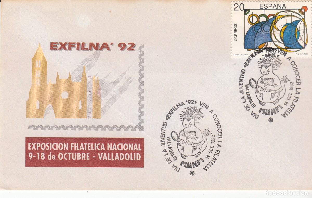 Timbres: MATASELLOS DIA DE LA JUVENTUD - EXFILNA 92 - VALLADOLID - 1992