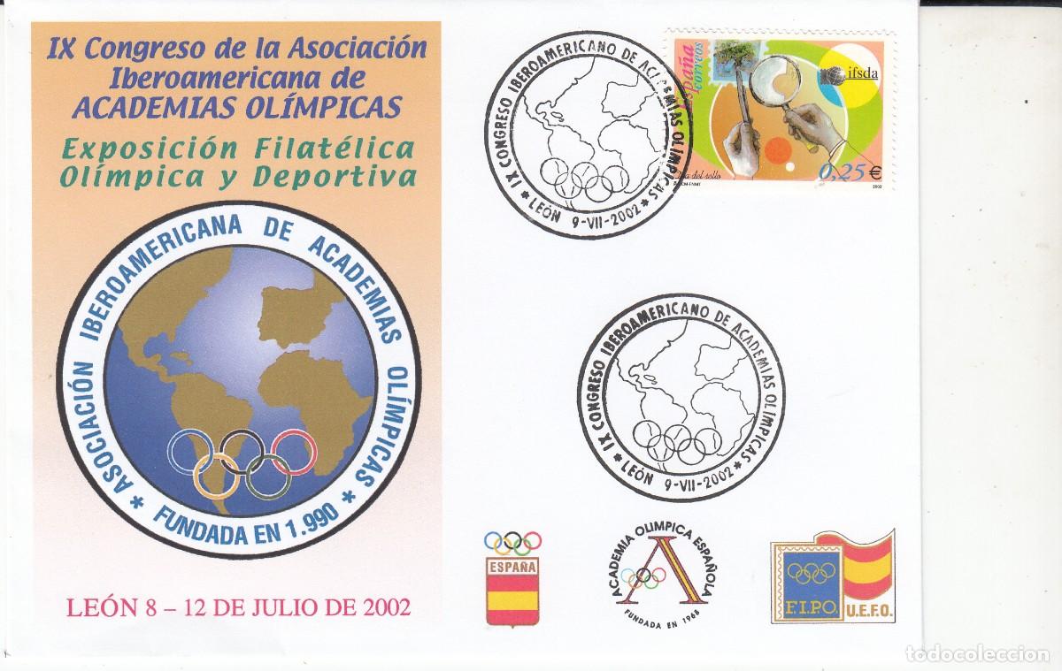 Timbres: MATASELLOS CONGRESO IBEROAMERICANO DE ACADEMIAS OL&Iacute;MPICAS - LE&Oacute;N - 2002