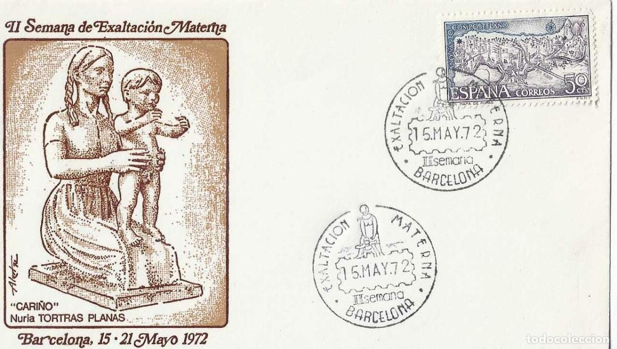 Briefmarken: MATERNIDAD EXALTACION MATERNA II SEMANA, BARCELONA 1972. MATASELLOS SOBRE