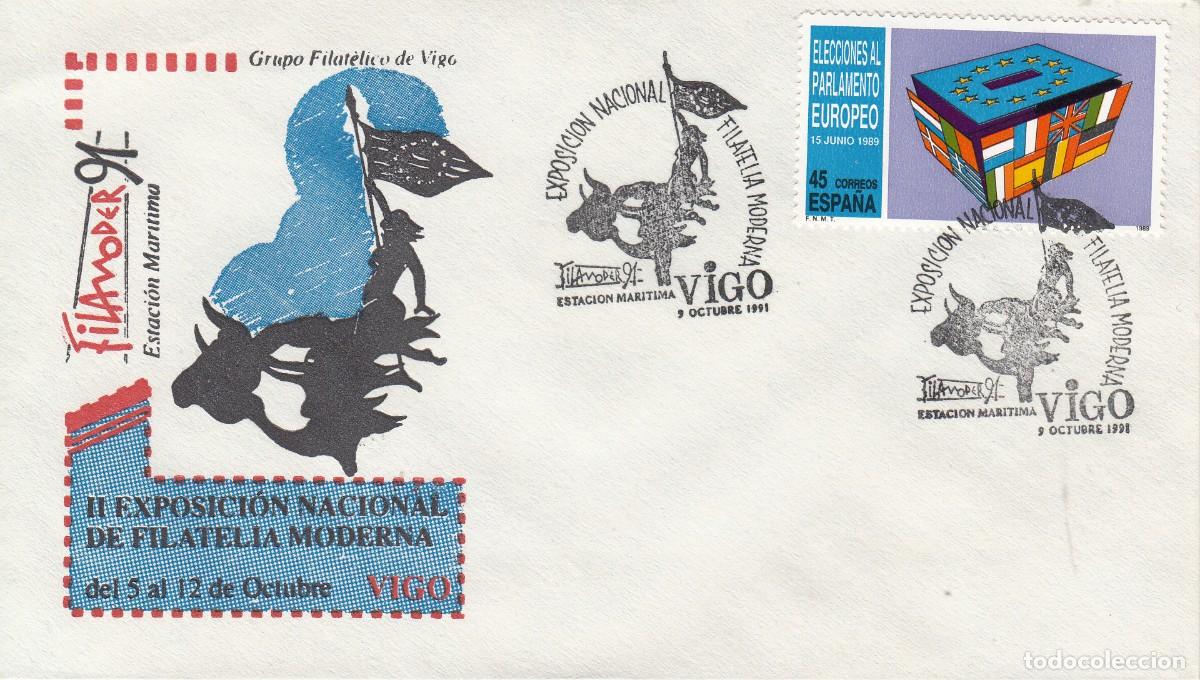 Sellos: MATASELLOS EXPOSICI&Oacute;N NACIONAL DE FILATELIA MODERNA - FILAMODER 91 - VIGO 1991