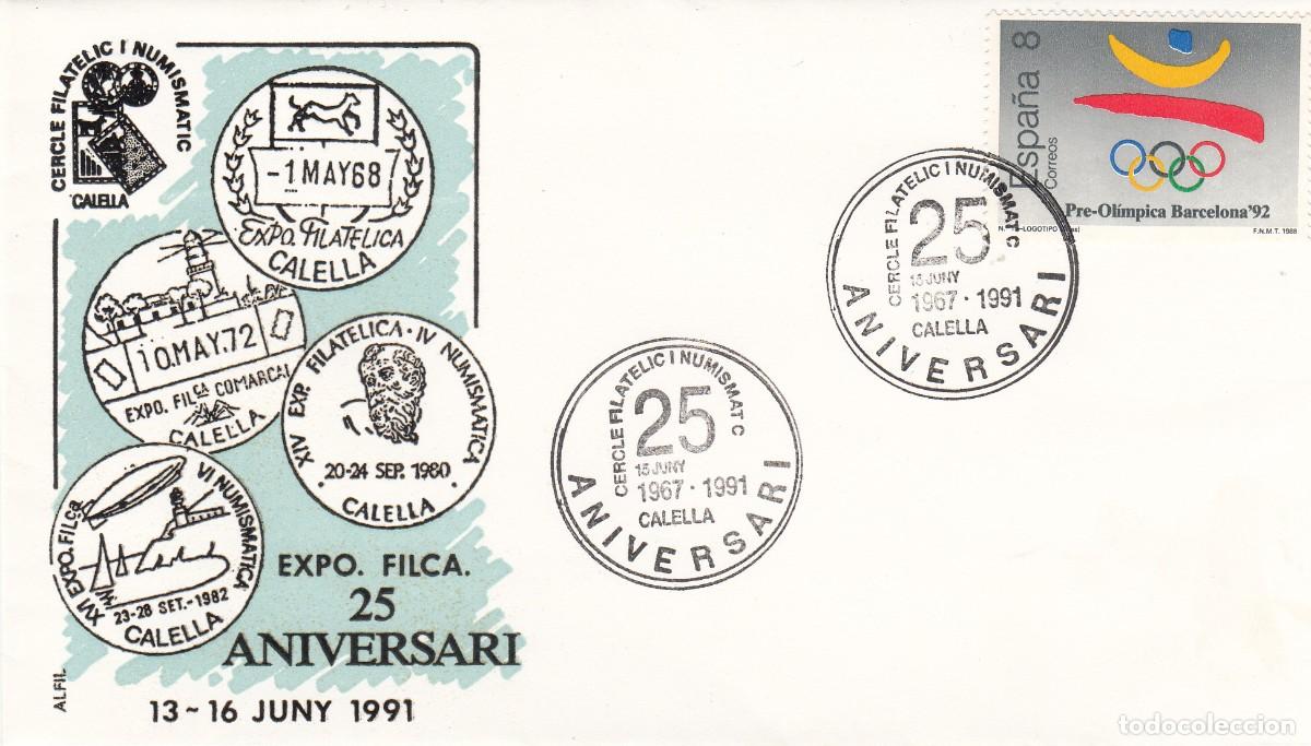 Briefmarken: MATASELLOS 25 ANIVERSARI CERCLE FILAT&Eacute;LIC - CALELLA - 1991