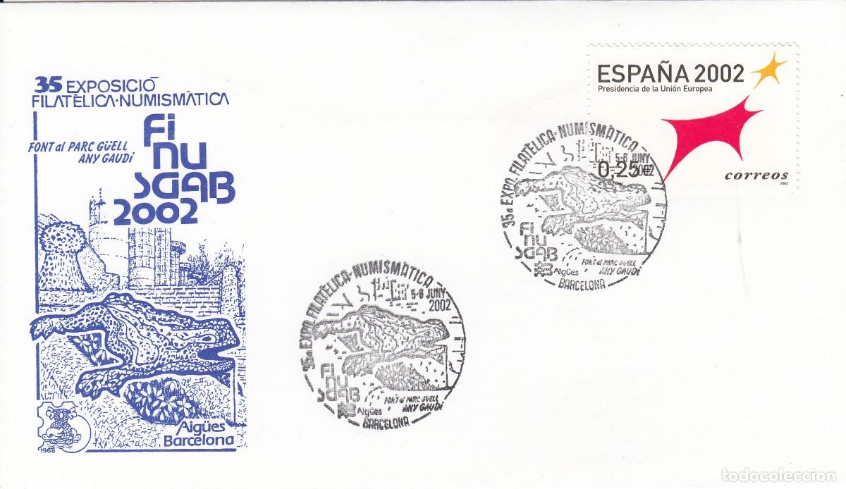 Timbres: MATASELLOS TEM. GAUD&Iacute; FINUSGAB - AIGUES BARCELONA . -2002