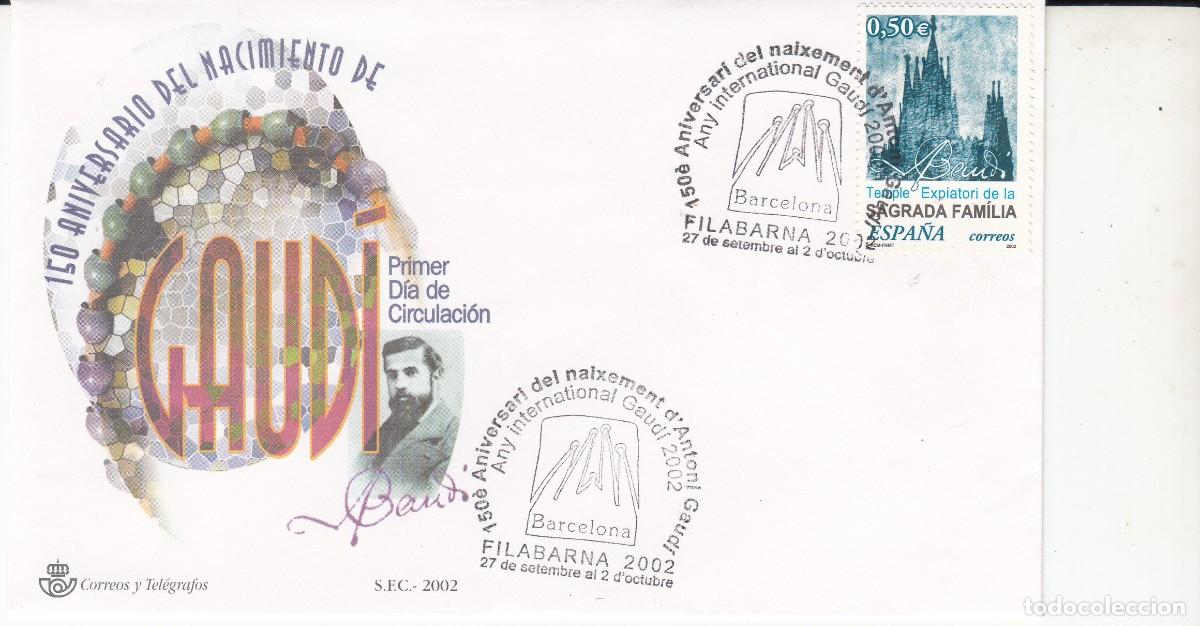Briefmarken: MATASELLOS TEM. GAUD&Iacute; - ANIVERSARI NAIXEMENT ANTONI GAUD&Iacute; - FILABARNA 2002 - BARCELONA