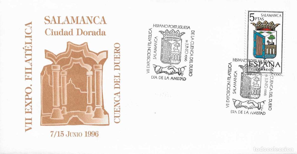 Stamps: DIA AMISTAD HISPANO-PORTUGUESA VII EXPOSICION CUENCA DUERO, SALAMANCA 1996. MATASELLOS EN RARO SOBRE