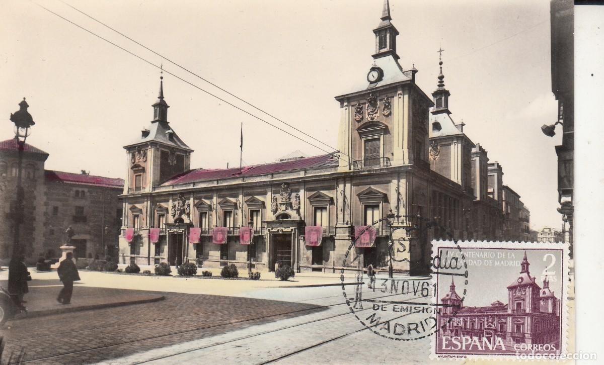 Sellos: M&Aacute;XIMA EN POSTAL ANTIGUA DEL AYUNTAMIENTO DE MADRID -