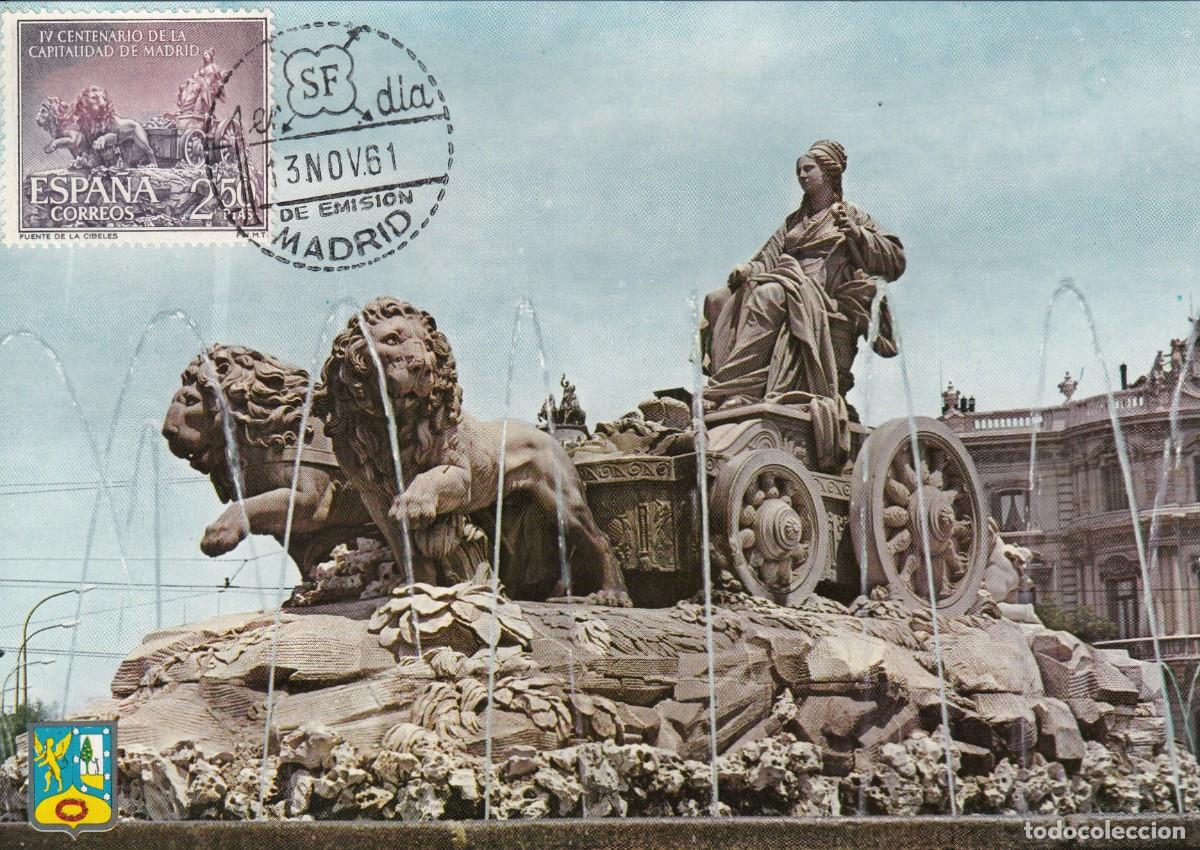 Sellos: M&Aacute;XIMA EN POSTAL DE LA CIBELES - MADRID
