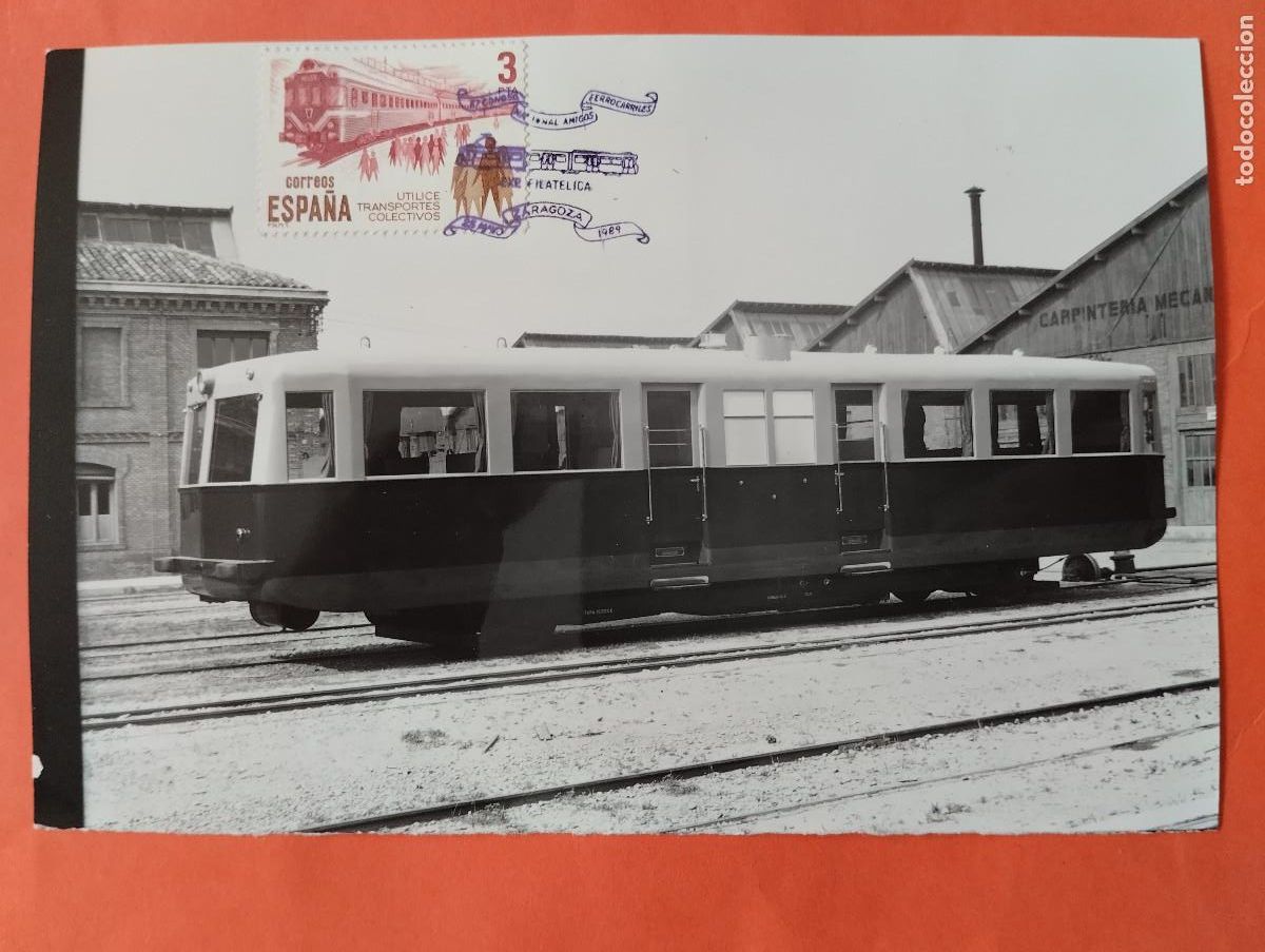 Briefmarken: FOTO 18X12CM. TREN VAPOR ZARAGOZA EXP. FIL 1989 LOCOMOTORA ESCATRON ZARAGOZA CANFRANC FERROCARRILES