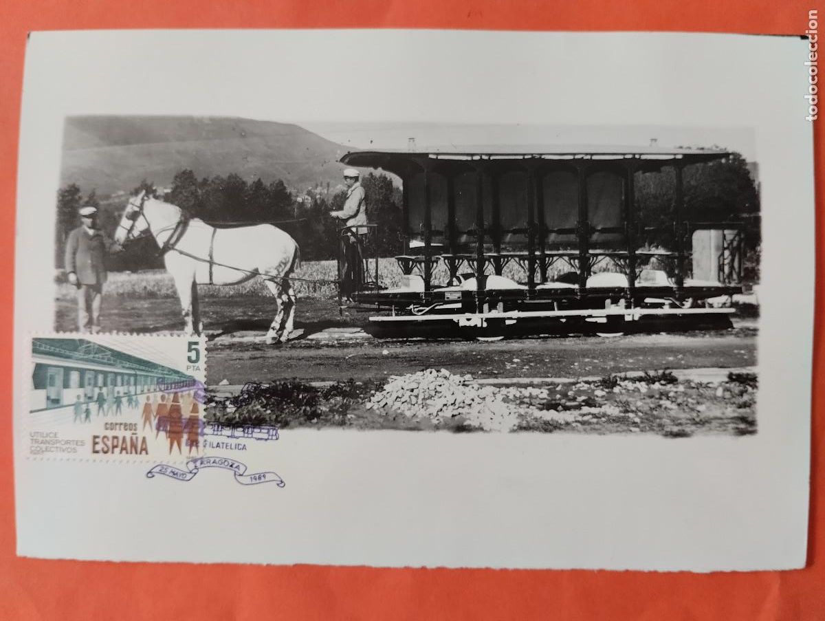 Briefmarken: FOTO 18X12CM. TRANVIA EXP. FIL. 1989 EXP. FIL. ZARAGOZA CANFRANC FERROCARRILES