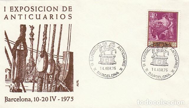 Sellos: A&Ntilde;O 1975, EXPOSICION DE ANTICUARIOS DE BARCELONA, EN SOBRE DE ALFIL