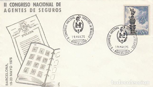 Stamps: A&Ntilde;O 1975, CONGRESO NACIONAL DE AGENTES DE SEGUROS, EN SOBRE DE ALFIL