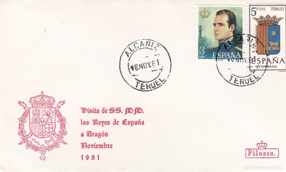 Selos: MATASELLOS MONARQU&Iacute;A - VISITA DE SS MM LOS REYES A ARAG&Oacute;N - ALCA&Ntilde;IZ - 1981