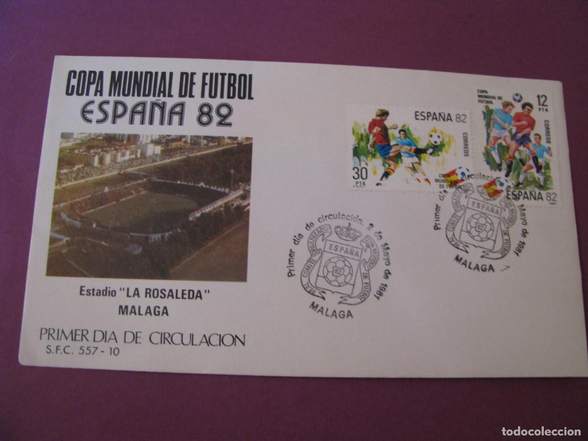 Briefmarken: SOBRE PRIMER DIA ESPA&Ntilde;A 82 ESTADIO LA ROSALEDA M&Aacute;LAGA - MATASELLOS OFICIAL 1981
