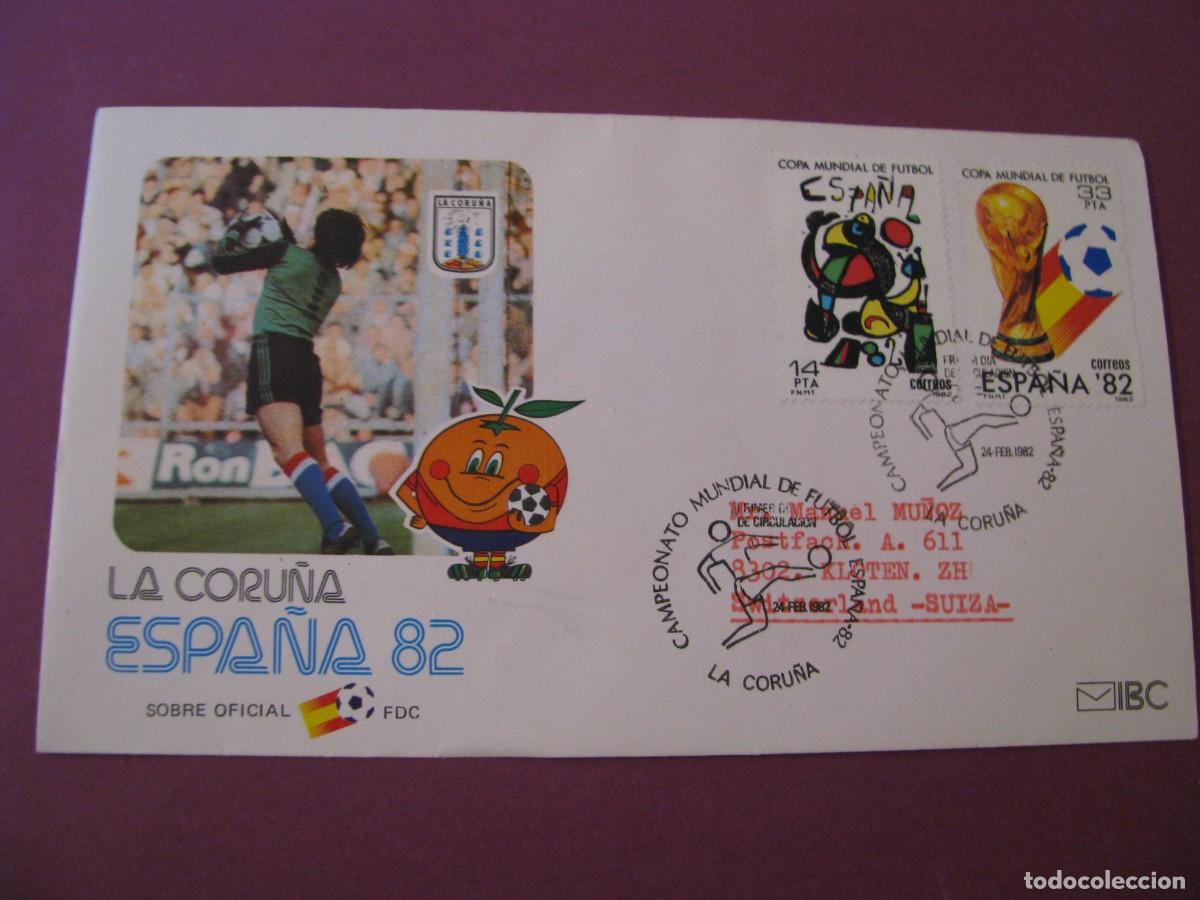 Briefmarken: SOBRE PRIMER DIA ESPA&Ntilde;A 82 LA CORU&Ntilde;A - MASCOTA NARANJITO MATASELLOS OFICIAL 1982