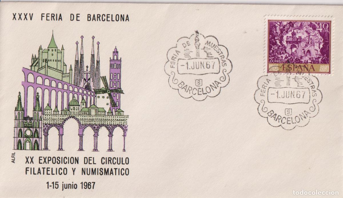 Briefmarken: S.P.D.C. XXXV FERIA DE BARCELONA - ALFIL - XX EXP.DEL CIRCULO FILATELICO Y NUMISM&Aacute;TICA - 1.JUN.67