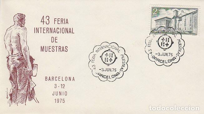 Briefmarken: A&Ntilde;O 1975, FERIA DE MUESTRAS DE BARCELONA, EN SOBRE DE LA EXPOSICION