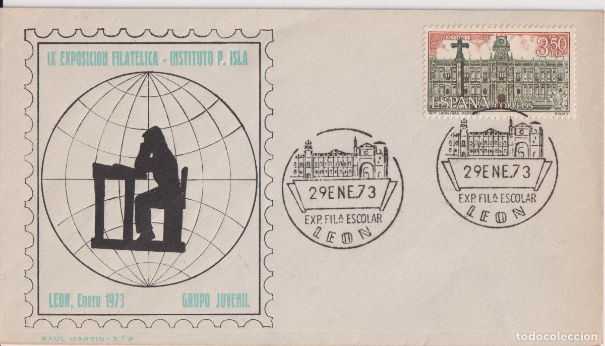 Briefmarken: S.P.D.C. IX EXPOSICI&Oacute;N FILAT&Eacute;LICA ESCOLAR - ALFIL - LE&Oacute;N - 29.ENE.73
