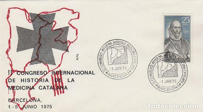Briefmarken: A&Ntilde;O 1975, MEDICINA: CONGRESO SOBRE HISTORIA DE LA MEDICINA CATALANA EN SOBRE DE ALFIL