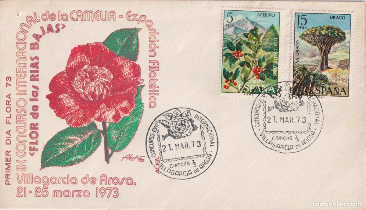 Briefmarken: S.P.D.C. IX CONCURSO INTERNACIONAL DE LA CAMELIA - FLORA - ALFIL - VILLAGARCIA DE AROSA - 21.MAR.73