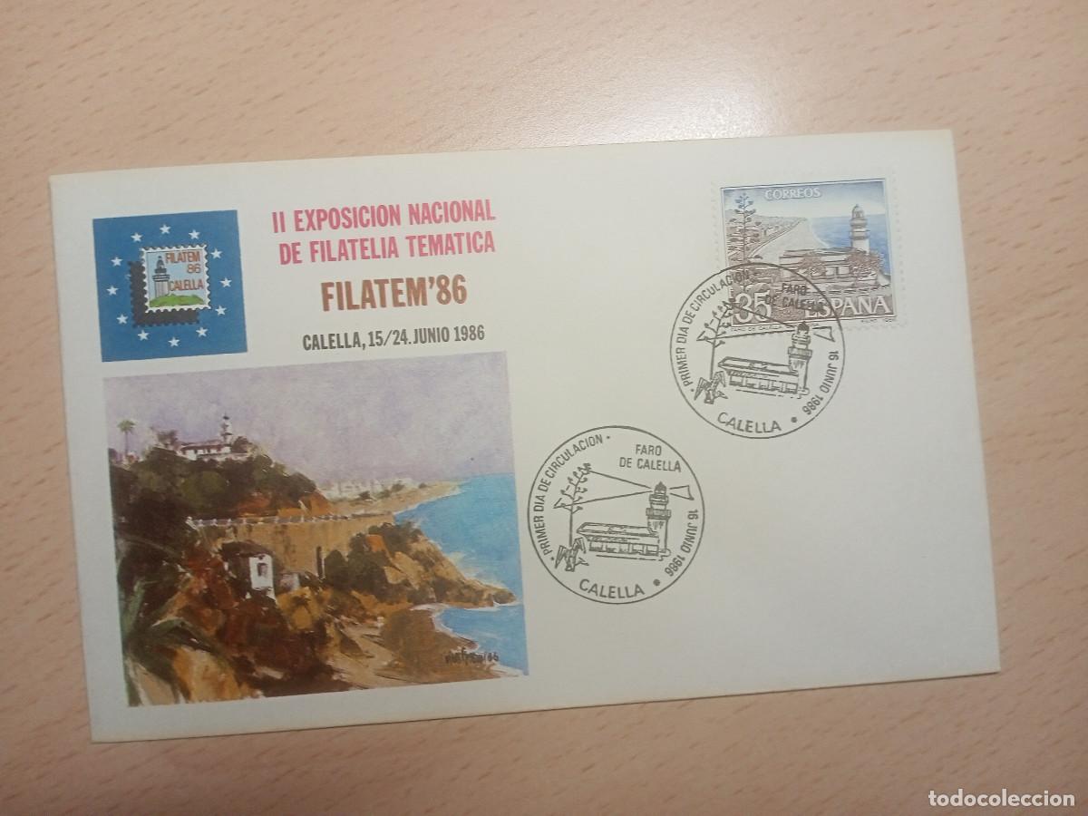 Sellos: Sobre Filatem 86 Calella Faro (1986)