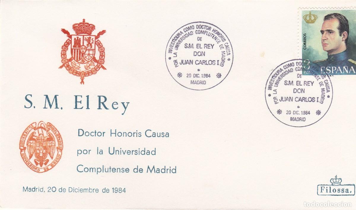 Sellos: MATASELLOS MONARQU&Iacute;A - S.M EL REY DOCTOR HONORIS CAUSA COMPLUTENSE DE MADRID - 1984