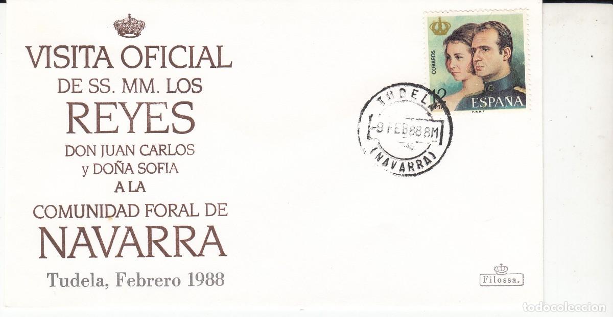 Briefmarken: MATASELLOS MONARQU&Iacute;A - VISITA OFICIAL DE SS MM LOS REYES A NAVARRA - TUDELA - 1988