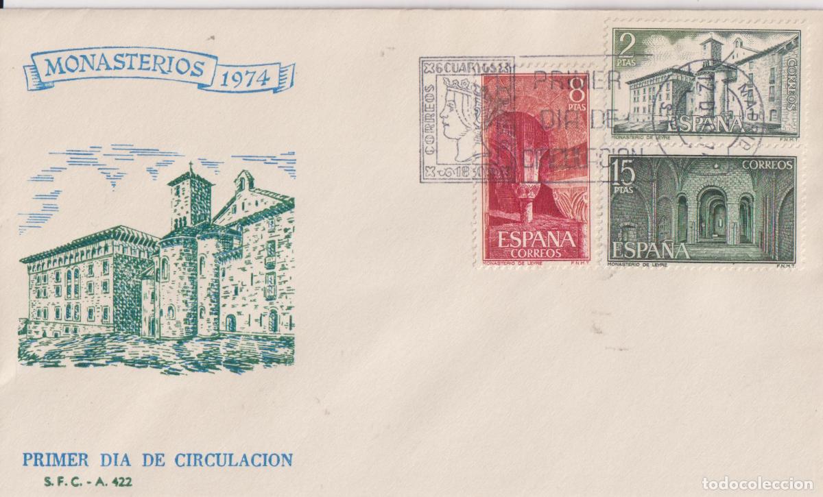 Francobolli: S.P.D.C. MONASTERIOS - S.F.C.-A 422 - MADRID - 12.DIC.74