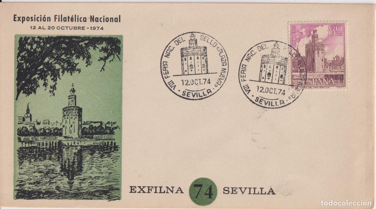Francobolli: S.P.D.C. EXPOSCI&Oacute;N FILAT&Eacute;LICA NACIONAL - EXFILNA 74 - SEVILLA - 12.OCT.74