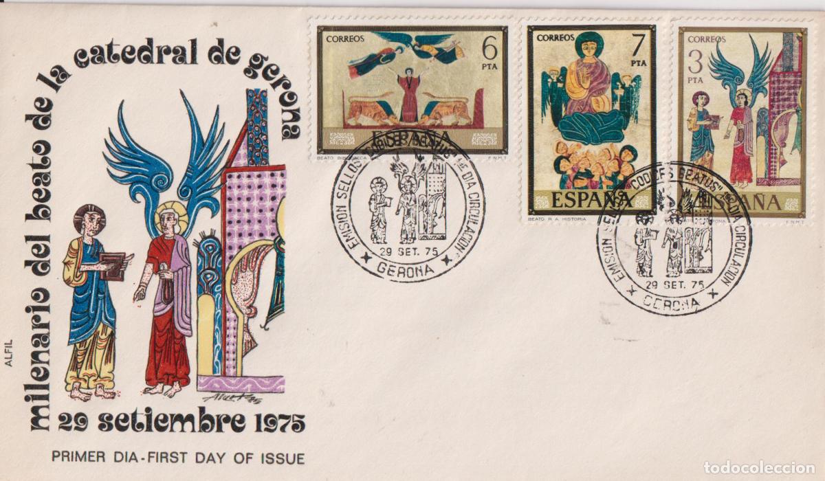 Francobolli: 3 S.P.D.C. MILENARIO DEL BEATO DE LA CATEDRAL DE GERONA - ALFIL - GERONA - 29.SET.75