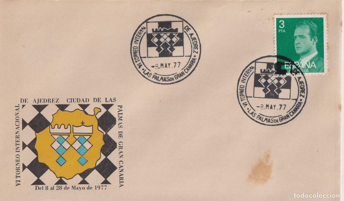 Francobolli: S.P.D.C. VI TORNEO INTERNACIONAL DE AJEDREZ- LAS PALMAS GRAN CANARIA - 8.MAY.77