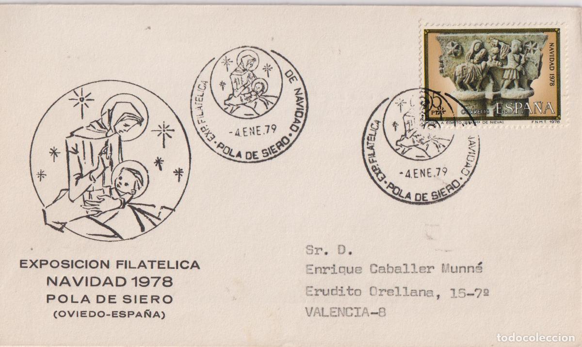 Francobolli: S.P.D.C. EXPOSICI&Oacute;N FILATELICA NAVIDAD 1978 - POLA DE SIERO - 4.ENE.79