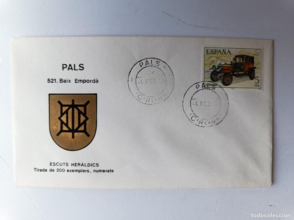 Briefmarken: MATASELLOS EN SOBRE ILUSTRADO CON ESCUDO DE LA POBLACI&Oacute;N DE PALS - BAIX EMPORD&Agrave; - GIRONA