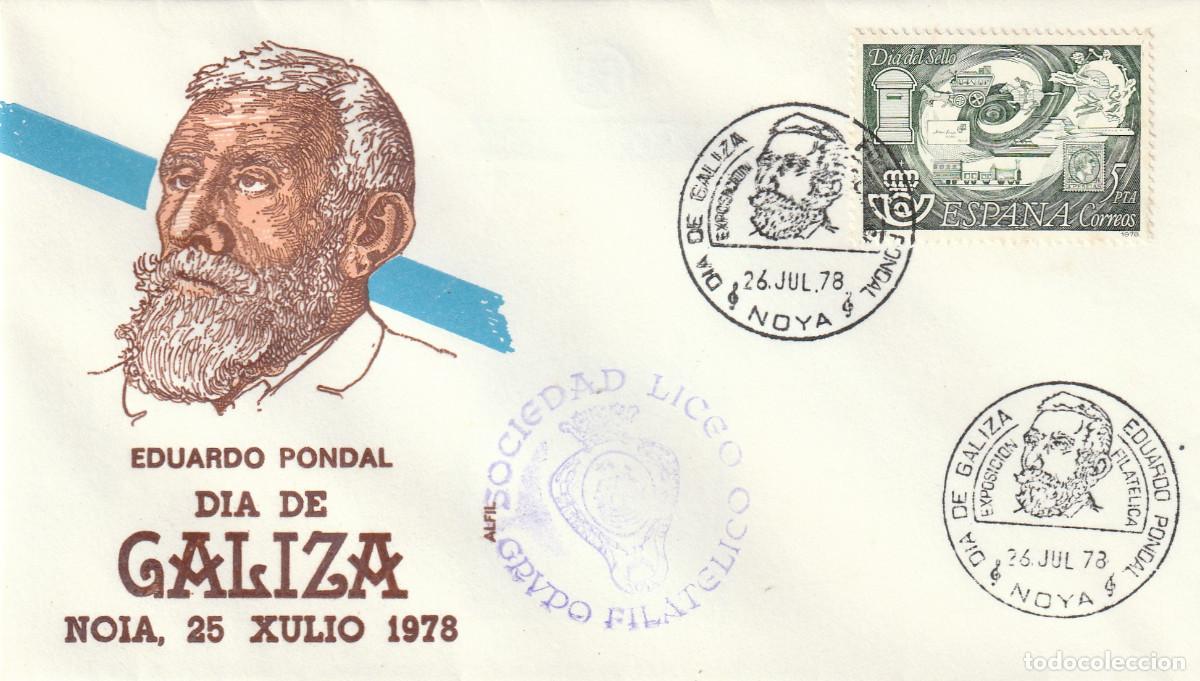 Sellos: 797- SOBRE PRIMER DIA DE EMISION: DIA DE GALIZA EDUARDO PONDAL