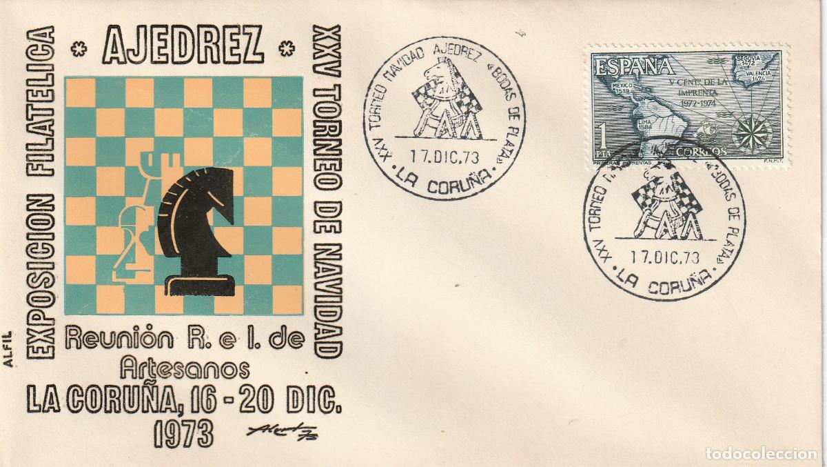 Sellos: 769- SOBRE PRIMER DIA DE EMISION: EXPOSICION FILATELICA DE AJEDREZ-XXV TORNEO DE NAVIDAD