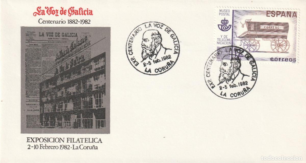 Sellos: 805- SOBRE PRIMER DIA DE EMISION: CENTENARIO DE LA VOZ DE GALICIA