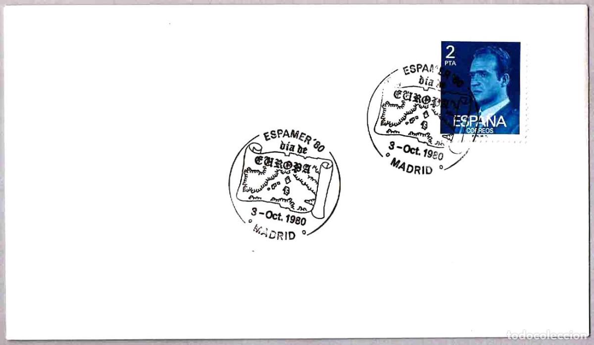 Sellos: Matasellos ESPAMER'80 - DIA DE EUROPA. Madrid 1980