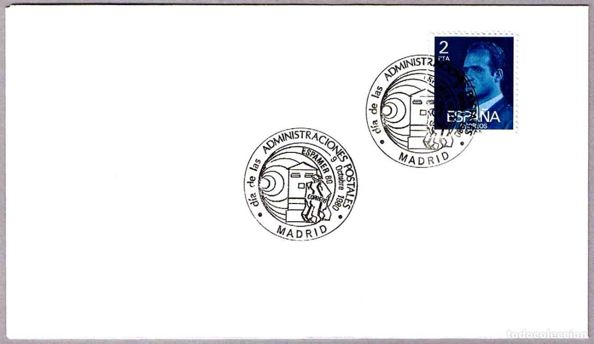 Sellos: Matasellos ESPAMER'80 - DIA DE LAS ADMINISTRACIONES POSTALES. Madrid 1980