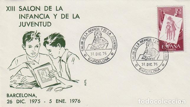 Sellos: A&Ntilde;O 1975, SALON DE LA INFANCIA Y LA JUVENTUD DE BARCELONA, EN SOBRE DE ALFIL