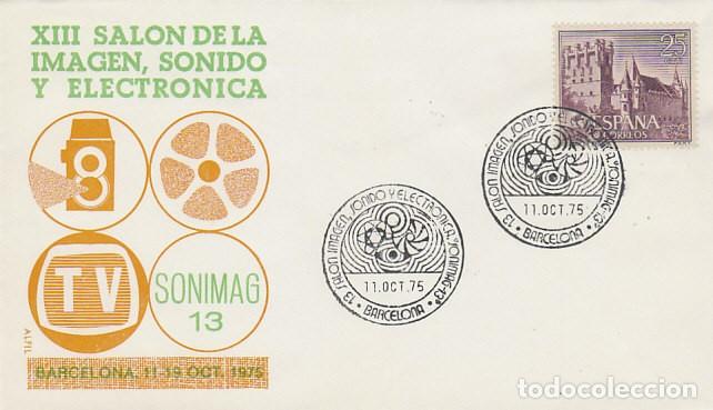 Sellos: A&Ntilde;O 1975, SONIMAG, SALON DE LA IMAGEN, EL SONIDO Y LA ELECTR&Oacute;NICA, SOBRE DE ALFIL