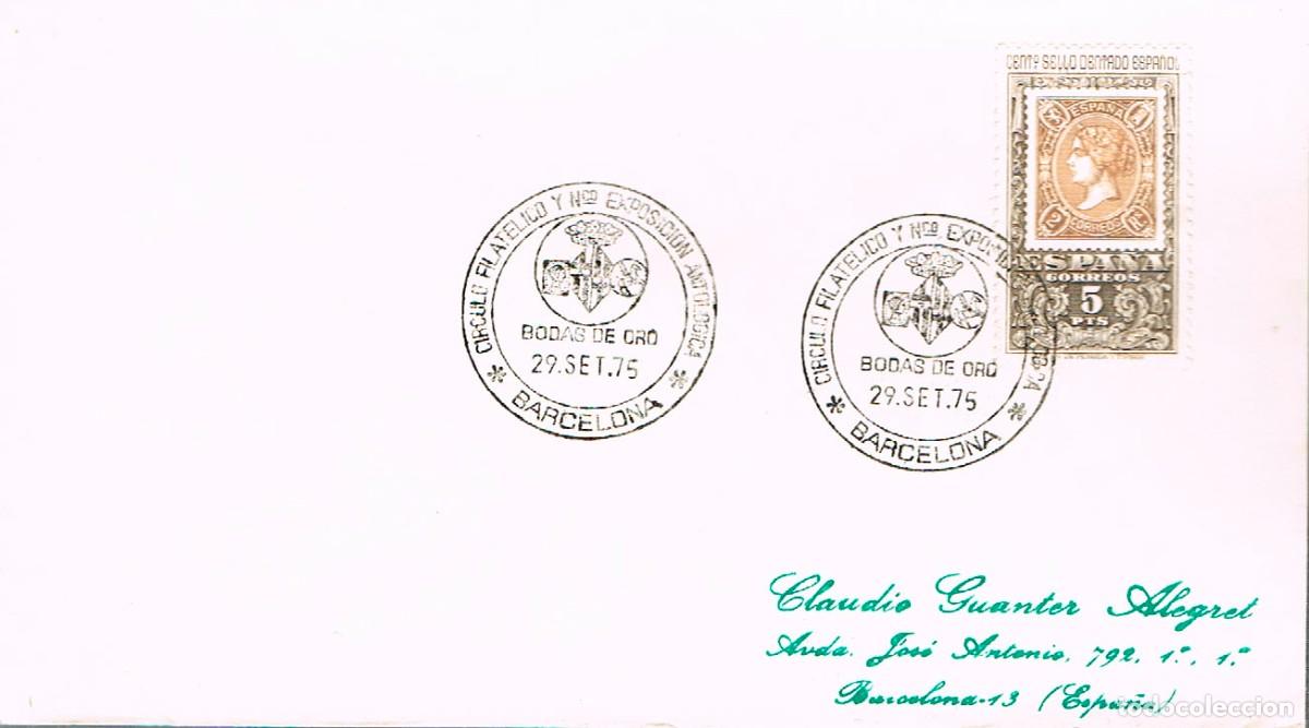 Sellos: A&Ntilde;O 1975, bodas de oro del circulo filatelico y numism&aacute;tico de BARCELONA