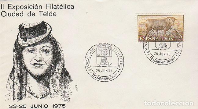 Sellos: A&Ntilde;O 1975, TELDE (GRAN CANARIA) ESCUDO, EXPOSICION FILATELICA, SOBRE DE ALFIL