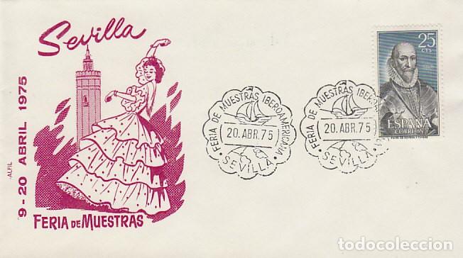Sellos: A&Ntilde;O 1975, FERIA DE MUESTRAS IBEROAMERICANA DE SEVILLA, EN SOBRE DE ALFIL