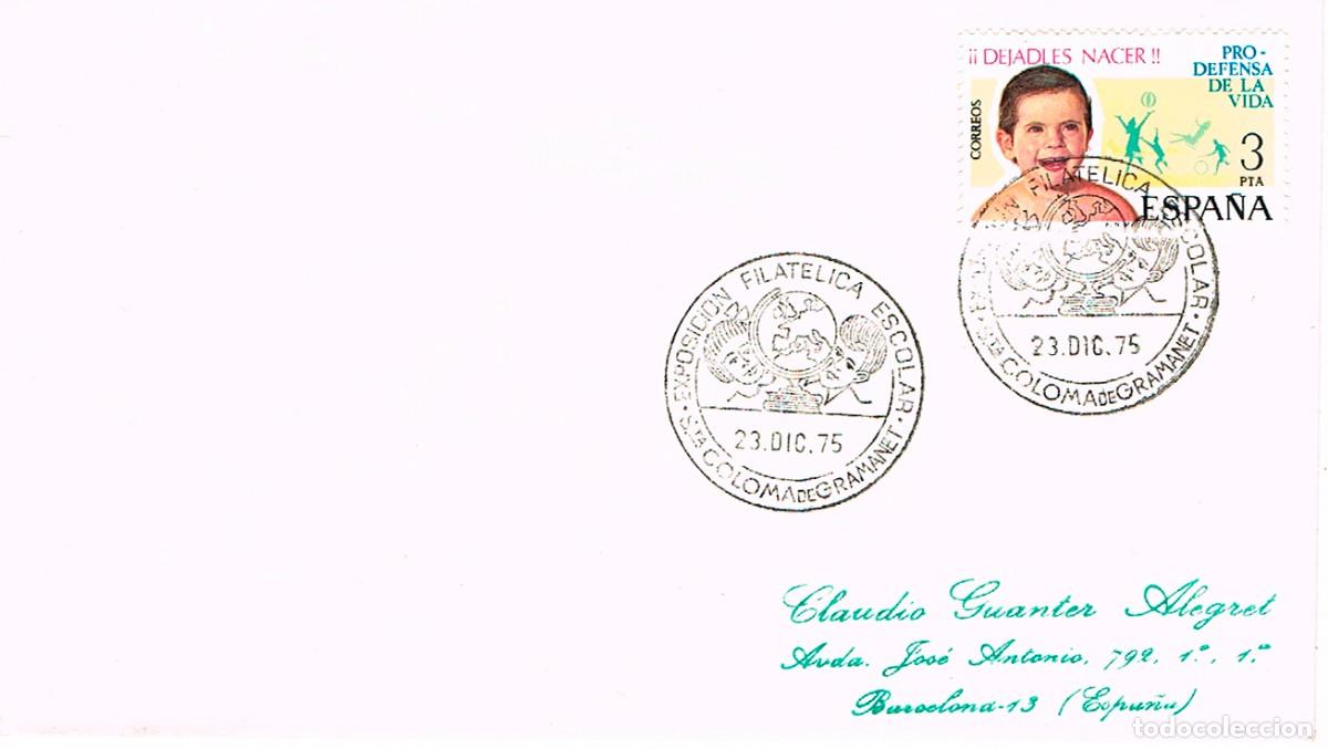 Sellos: A&Ntilde;O 1975, SANTA COLOMA DE GRAMANET, EXPOSICION FILATELICA ESCOLAR