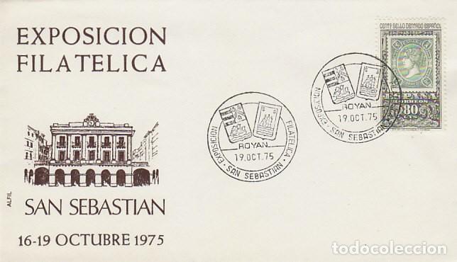 Sellos: A&Ntilde;O 1975, SAN SEBASTIAN, HERMANAMIENTO CON LA CIUDAD DE ROYAN, EN SOBRE DE ALFIL