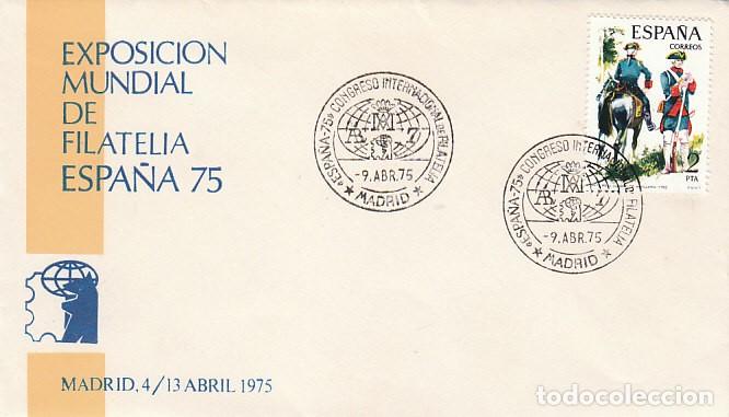 Sellos: A&Ntilde;O 1975, EXPOSICION MUNDIAL ESPA&Ntilde;A'75, CONGRESO INTERNACIONAL DE FILATELIA