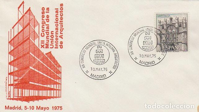 Sellos: A&Ntilde;O 1975, MADRID, CONGRESO DE LA UNION INTERNACIONAL DE ARQUITECTOS, SOBRE DE ALFIL